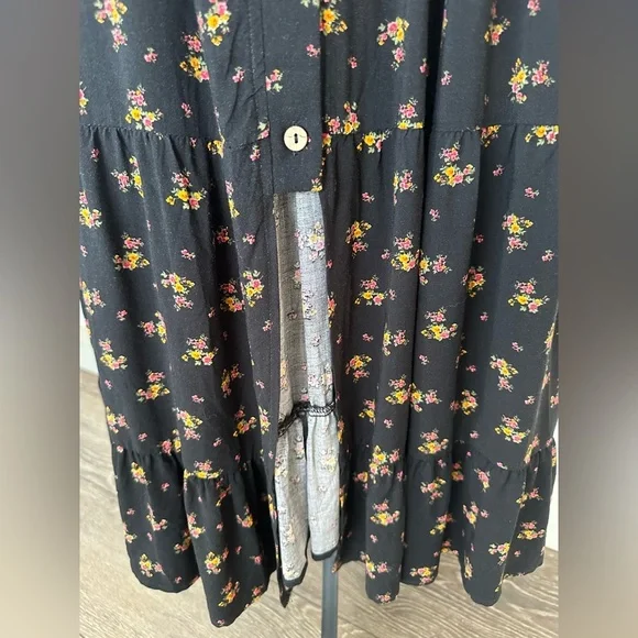 Band of gypsies floral black maxi midi dress SZ M - Picture 4 of 9